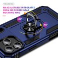 thumbnail image 4 of Pozyie Rugged Case for iPhone 17 Pro Max with Screen Protector, Full-Body Shockproof Protective Cover with Metal Magnetic 360° Rotating Ring Kickstand, Blue, 4 of 6