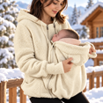 thumbnail image 2 of Pet Pouch Hoodie for Women, Sherpa Fleece Pet Carrier Hoodie with Zippered Kangaroo Pouch, Oversized Warm Sweatshirt with Side Pockets, 2 of 7