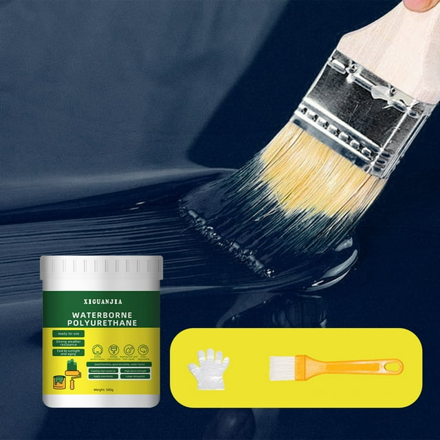 Revêtement en Polyuréthane Imperméable de Qualité Professionnelle / Scellant pour Réparation de Fuites sur Toit et Mur / Formule à Séchage Rapide 500 ml / Prévention des Fissures Résistante aux Intempéries / 4 Couleurs / Trousse d'Application Complète avec Brosse &