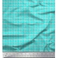 thumbnail image 1 of Soimoi Crepe Silk Fabric Check Block Decor Fabric Printed Yard 42 Inch Wide, 1 of 1