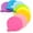 Bubble Shape, variant on Round Sticky Notes 8 Color Bright Colorful Sticky Pad 75 Sheets/Pad Self-Sticky Note Pads