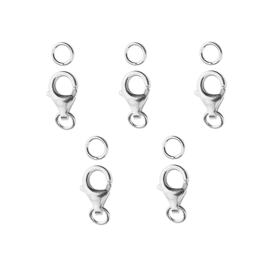 5 Sets 925 Sterling Lobster for DIY Jewelry Making 11mm