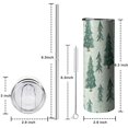 thumbnail image 5 of 20oz Light Green Christmas Tree and Snow Pattern Skinny Tumblers Stainless Steel Tumbler with Lid and Straw,Vacuum Insulated Double Wall Travel Tumbler Cups with Cleaning Brush for Coffee,Tea, 5 of 6