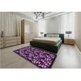 thumbnail image 5 of Ahgly Company Machine Washable Indoor Rectangle Transitional Dark Purple Area Rugs, 2' x 5', 5 of 7