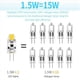 thumbnail image 5 of 12PCS G4 Bombilla LED 12V DC Regulable COB LED G4 Bombilla 1.5W 360 Ángulo de Haz para Reemplazar la Lámpara Halógena de 15W ( Cálido), 5 of 8
