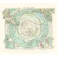 thumbnail image 2 of Perthes 16x15 Gold Ornate Wood Framed with Double Matting Museum Art Print Titled - Antarctic Ocean - Perthes 1914, 2 of 4