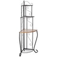 thumbnail image 4 of Room Designs Corner Baker's Rack Black; Walnut Traditional Triangle, 4 of 4