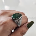 thumbnail image 4 of Malachite Mans Ring, Natural Green Malachite, Spiritual, Silver Jewelry, 925 Silver Ring, Birthday Gift, Heavy Mens Ring, Arabic Design, Ottoman Style Ring, Christmas, Turkey Mens Signet Ring, 4 of 7