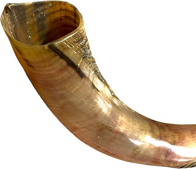 Certified Kosher Polished Kudu Horn Yemenite Shofar - Perfect for Rosh Hashanah and Jewish High Holidays - Handmade in Israel - Natural Colors - 20"-22"