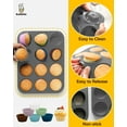 Katbite Silicone Muffin Pan, Nonstick BPA Free Cupcake Pans 12 Cups