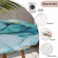 thumbnail image 5 of Turquoise Marble Round Fitted Tablecloth with Elastic Edge, Waterproof Table Cloth Table Cover for 36"-44" Tables, Abstract Modern Art Marble Crack Tablecloths for Dining Picnic Indoor Outdoor, 5 of 9