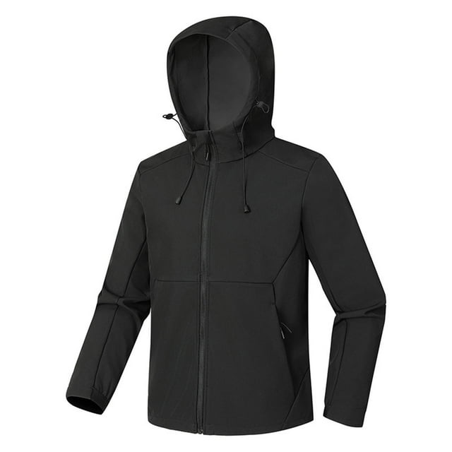 Veste à Capuche Zippée Couleur Unie Européenne pour Hommes Décontractée Coupe Ample Sports Extérieur Confortable