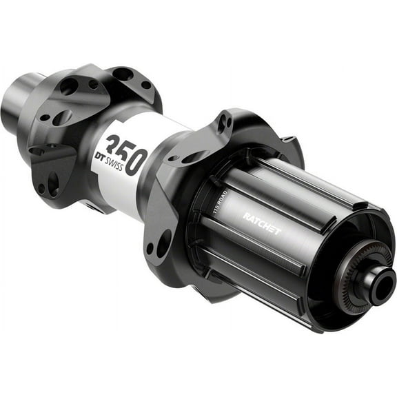 DT Swiss 350 Rear Hub - QR x 130mm, Rim Brake, HG11 Road, Black, 24H, Straightpull, 36pt, Straight Pull