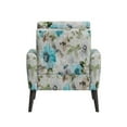thumbnail image 6 of HL Home Furnishings Allyson Mid-Century Modern Armchair in Blue and Gray Floral, 6 of 9
