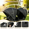 thumbnail image 4 of Vomeast Double Stroller for 2 Kids, Foldable Twin Stroller with Adjustable Canopy, Reclining Seat & 5-Point Harness, Lightweight Travel Strollers for toddler infant, Black, 4 of 13