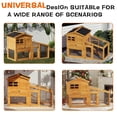 thumbnail image 7 of Ataucjin 2-Tier Wooden Rabbit Hutch Cage,Indoor Outdoor Pet House with Anti-Chew Metal Ramp, Removable Leak-Proof Tray, Ventilated Wire Netting, Spacious Catwalk for Small Animals, 7 of 7