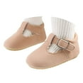 thumbnail image 3 of Hjtefg Baby Girls Soft Sole Sandals - Comfortable Breathable Slippers 0-18 Months, Lightweight Flexible Shoes for Little Feet,Color: 1-Beige Size: 12-18 Months, 3 of 9