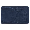 thumbnail image 5 of Ottomanson Cathy Washable Non-Slip Rubberback Polypropylene Navy Bath Rug Set, 3 Piece, 5 of 8