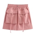 thumbnail image 2 of Njagoc3 Womens Cargo Mini Skirt, Pocket Detail for Summer Casual & Outdoor, 2 of 6