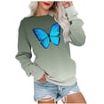 thumbnail image 1 of 2023 Chandail en Molleton de Mode pour Femmes 50 % de Rabais Liquidation Mode T-shirt Imprimé Manches Longues Blouse Col Rond Hauts Décontractés Chandail en Molleton à Capuche, 1 of 1