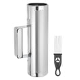 thumbnail image 1 of Uxcell Stainless Steel Guiro Shaker Instrument 3" x 10" Latin Percussion Instrument with Scraper Musical Training Tool Metal Guiro for Band Sand Hammer Performance, 1 of 6