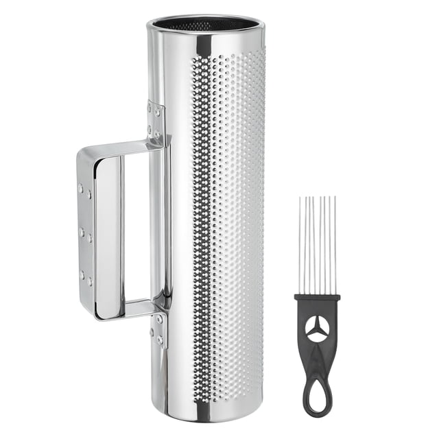 Uxcell Stainless Steel Guiro Shaker Instrument 3" x 10" Latin Percussion Instrument with Scraper Musical Training Tool Metal Guiro for Band Sand Hammer Performance