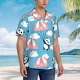 thumbnail image 5 of Easygdp Panda Flying in the Sky Men's Hawaiian Shirts Print Lapel Short Sleeve for Beach, vacation, party, casual occasions - Medium, 5 of 9