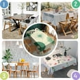 thumbnail image 5 of Green Tie Dye Rectangle Tablecloth 60"x102",Waterproof Polyester Rectangle Table Cloth, Wipeable Spillproof Polyester Tablecloth for Dining, Camping, Indoor and Outdoor, 5 of 6