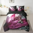 thumbnail image 2 of Feelyou Pink Halloween Angel Bedding Comforter Set 7pcs, Gothic Princess King Bedding Sets, Skull Skeleton Bed Sheets, Girls Home Decor, 2 of 8