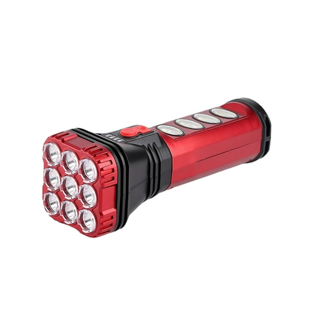 TopLLC Solar Power LED Flashlight, Super Bright High Powered Flash Light with COB Side Light, Solar/USB Charging Waterproof 5 Modes High Lumens Flashlights with Power Display for Camping Emergency