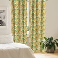 thumbnail image 2 of Ambesonne Whimsical Curtains, Botanical Flowers, Pair of 28"x63", Multicolor, 2 of 5