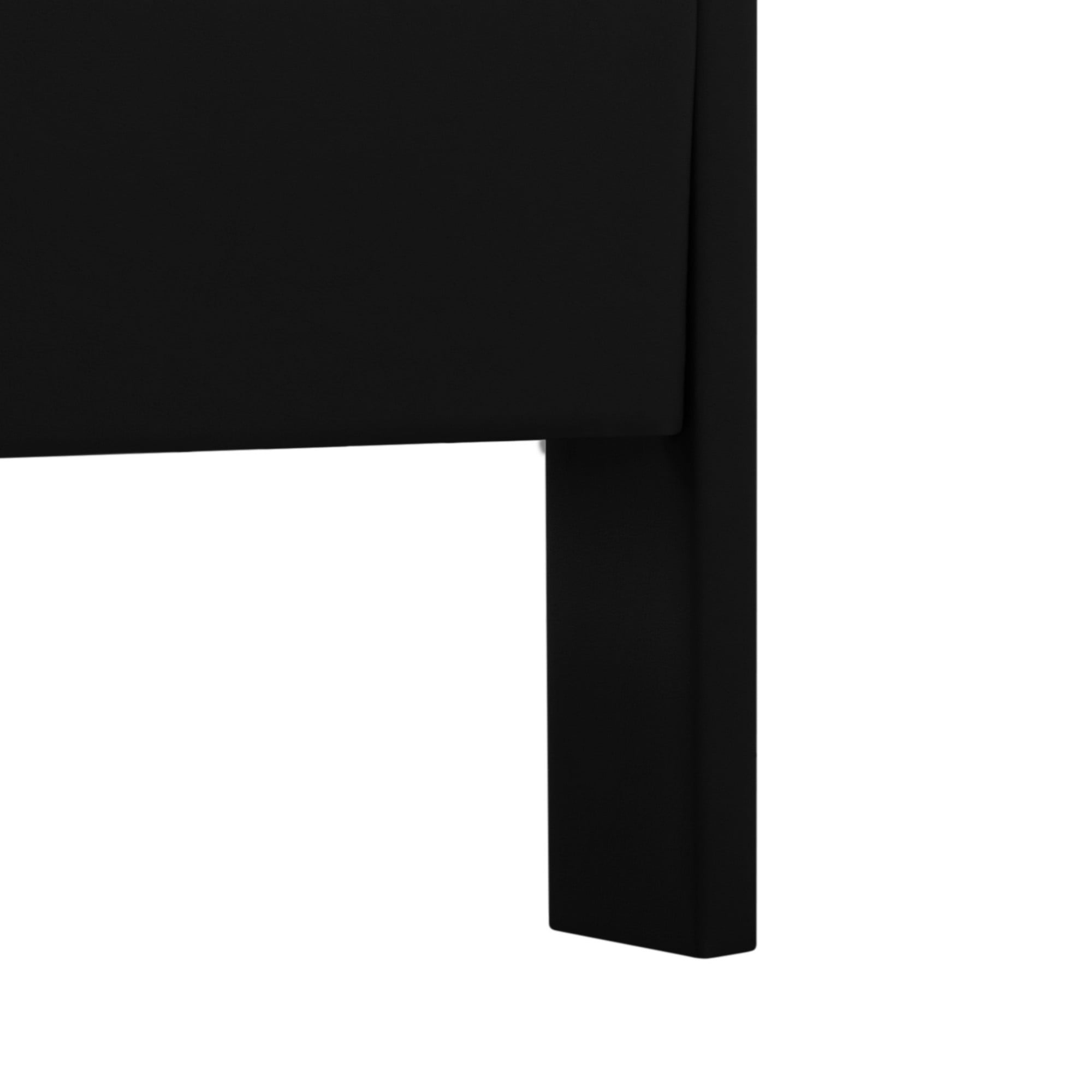 Gewnee Full Size Bed Frame,Upholstered Platform Bed Frame with PU Headboard,Wood Platform Bed,No Box Spring.Black