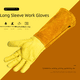 thumbnail image 4 of Guantes de jardinería de tubo largo de piel de vaca para hervir para el cultivo de verduras, flores, arreglos florales, poda de ganado, guantes de jardinería protectores transfronterizos de dos capas, 4 of 5