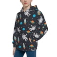 thumbnail image 2 of Kdxio Space Pattern Boys Athletic Unisex Boys Girls Hoodie with Pocket Sweatshirts-Small, 2 of 6