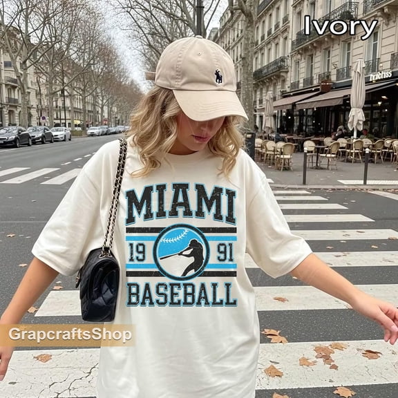Vintage Miami Baseball Unisex T-shirt, Baseball Fan shirt
