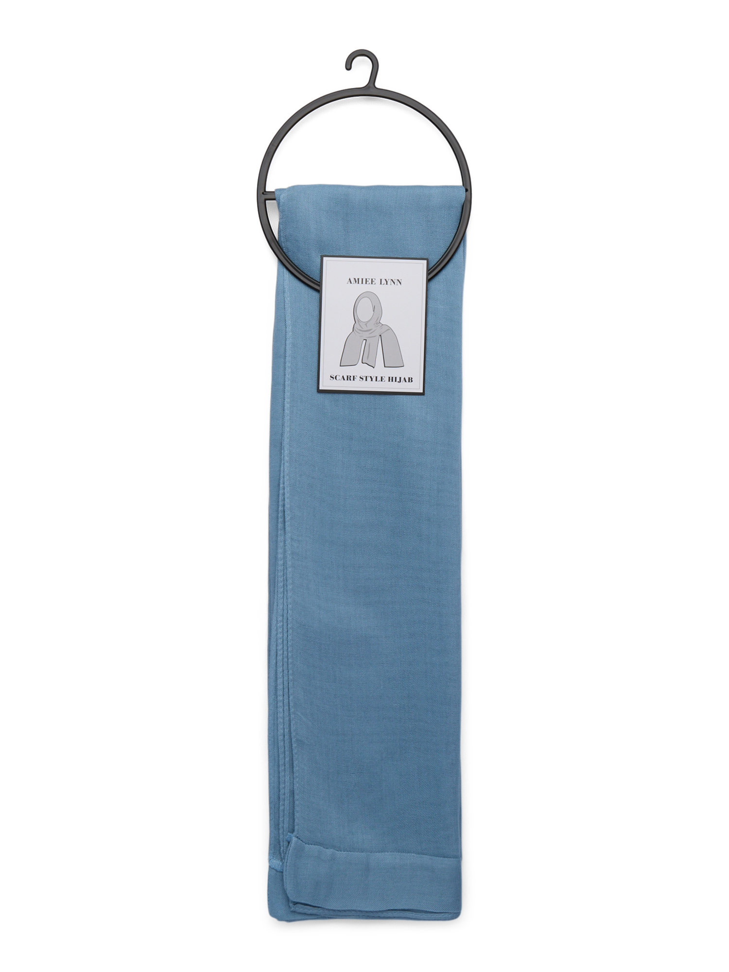 Women's Viscose Woven Flat Hijab, One Size, Blue