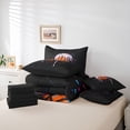 thumbnail image 6 of Feelyou Cartoon Basketball Bedding Comforter Set 7pcs, Spiral Stripes King Bedding Sets, 6 of 8