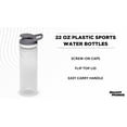 thumbnail image 3 of Sports Water Bottles 22 oz. Set of 10, Bulk Pack - Reusable, Leak proof, With lids - Clear, 3 of 5