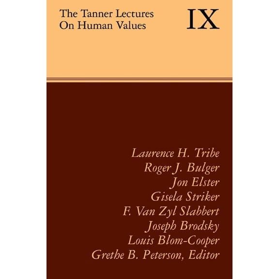 The Tanner Lectures on Human Values, (Paperback)