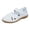 White, variant on Rokment Women's Fisherman Walking Sandals Comfortable Casual Leather Hollow out Closed Toe Non Slip Orthopedic Arch Support Strappy Work Dress Shoes for Beach Spring Summer Black Size 6