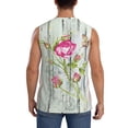 thumbnail image 4 of Pofeuu Vintage Wood Background with Floral Print Men's Muscle T-Shirt, Sleeveless, Muscle Tank, Classic Muscle Tee Top For Men Casual Sleeveless Muscle T-Shirt Trendy Clothes-Medium, 4 of 7
