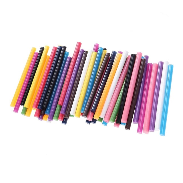 LEEYNEER Bâtons de Colle 60 Pcs Haute Viscosité Bâtons de Colle Chaude pour Colle Chaude Outil de Réparation Multifonctionnel (Couleur Mixte)