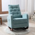 thumbnail image 2 of Wulawindy Baby Room High Back Rocking Chair Nursery Chair , Comfortable Rocker Fabric Padded Seat ,Modern High Back Armchair, 2 of 7