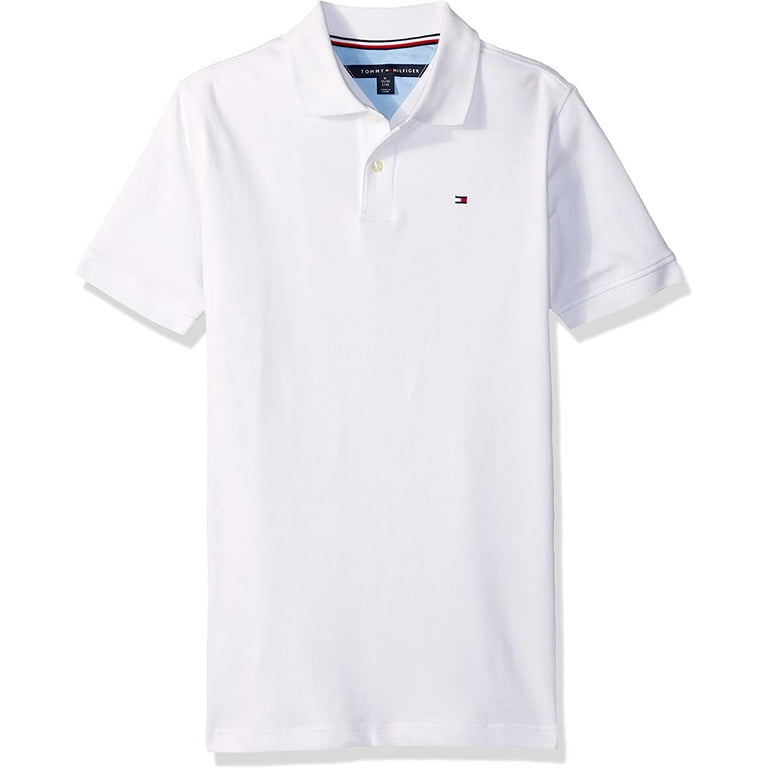 Tommy Hilfiger Boys Little Short Sleeve Stretch Ivy Polo Collared Embroidered Logo Boys 6 Masters White - Walmart.com