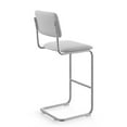 thumbnail image 2 of Pemberly Row Modern Fabric Bar Height Stool (Set of 2) in White, 2 of 5