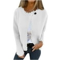thumbnail image 2 of FDGIU 2025 Women's Wool Blend Shacket Jacket - Solid Color Button Coat, Fall Fashion Pockets Outerwear, Casual Winter Walking Coat, 2 of 6