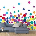 thumbnail image 2 of IDEA4WALL 4pcs Colorful Dots Peel and Stick Wallpaper Removable Wall Murals Large Wall Stickers for Home Decoration, 66"x24", 2 of 5