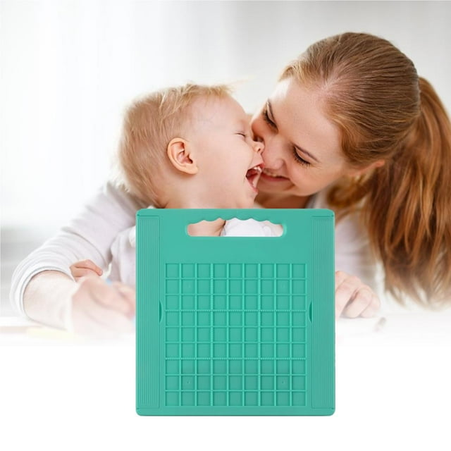 VONKY Plastic Puzzles Games Board Toys 81 Digital Blocks Kids Educational Toy Logical Development Board Games green
