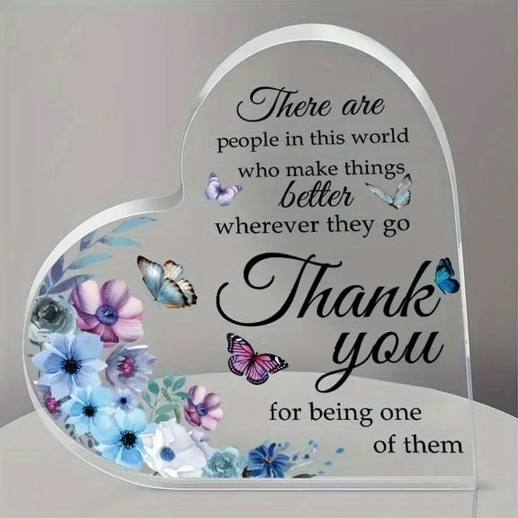 Acrylic Heart Keepsake 4 In Appreciation Gifts For Teacher, Thank You Gifts For Coworker, Women Boss Manager Director Grateful Gifts