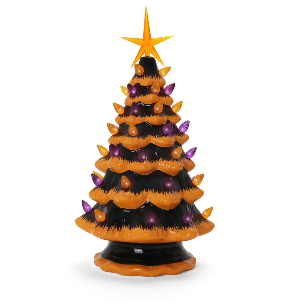 Ceramic Halloween Tree
 Milltown Merchants Halloween Ceramic Christmas Tree Ceramic Halloween